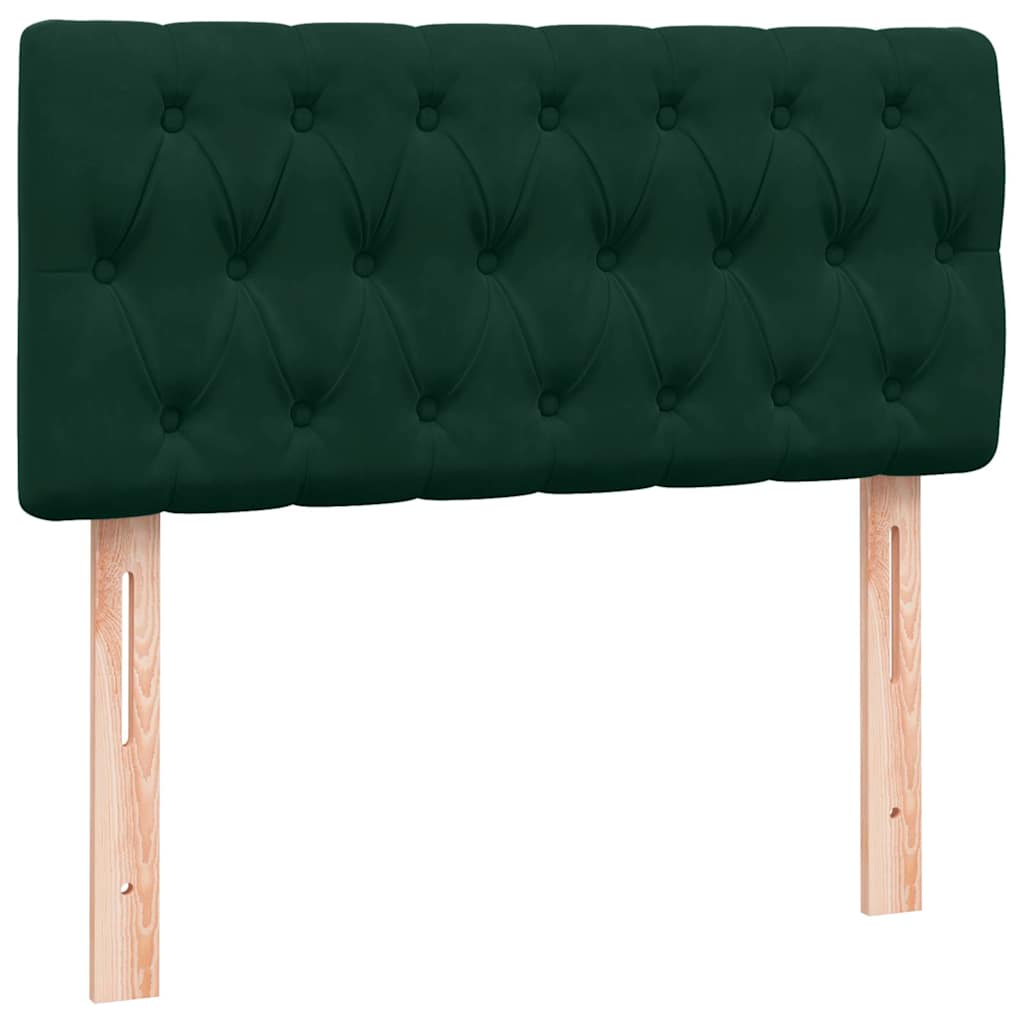Giroletto a Molle con Materasso Verde Scuro 80x220 cm Velluto | homemem39