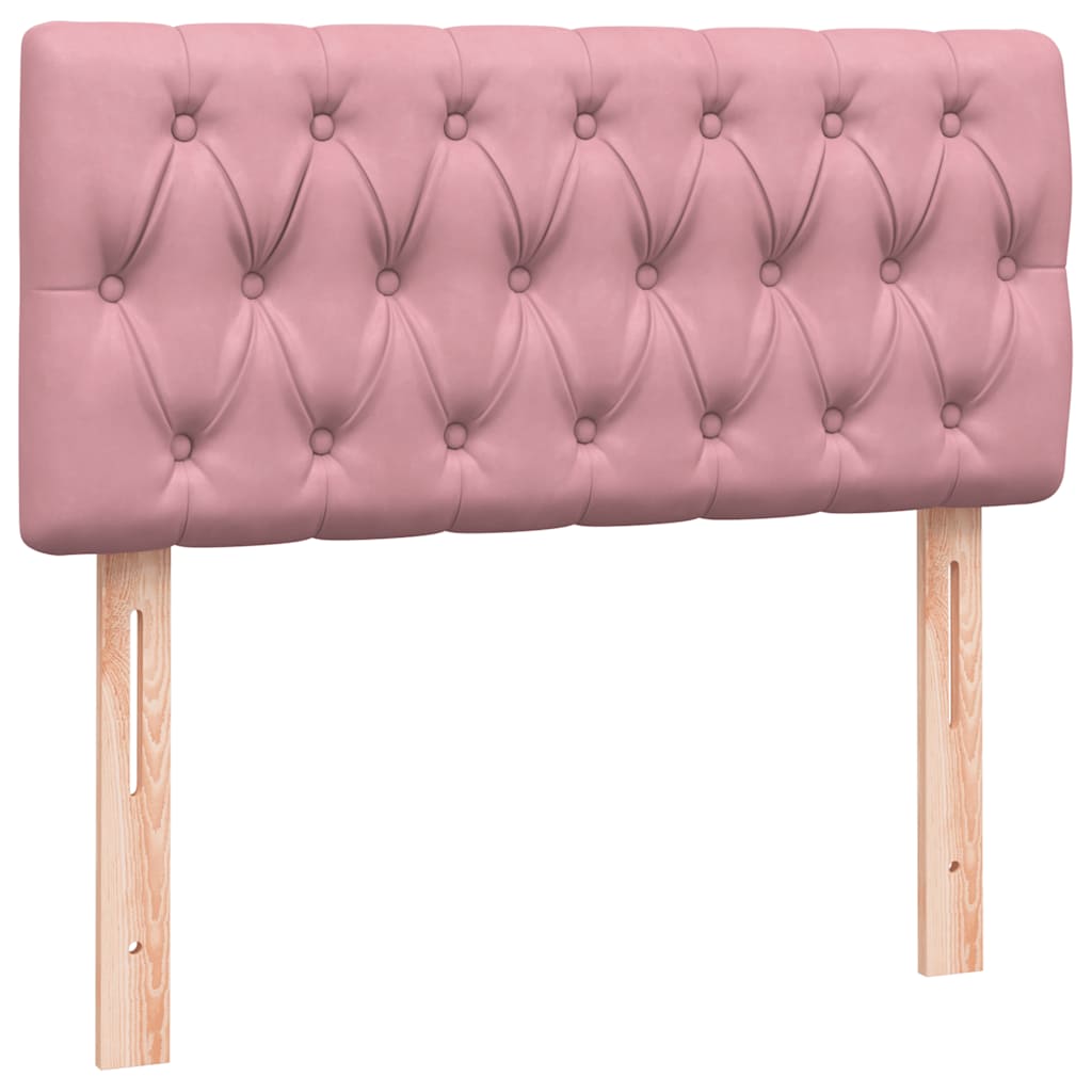 Giroletto a Molle con Materasso Rosa 90x220 cm Velluto | homemem39