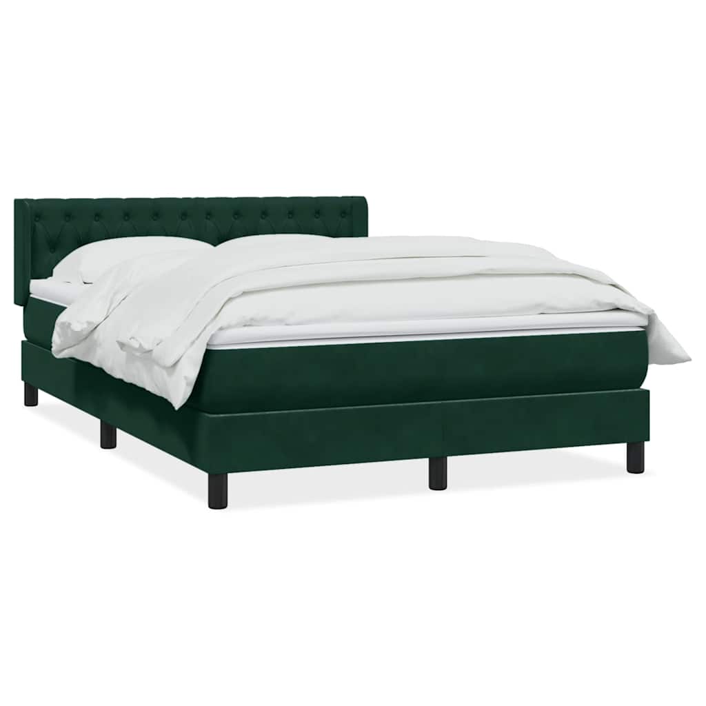 Giroletto a Molle con Materasso Verde Scuro 160x220 cm Velluto | homemem39