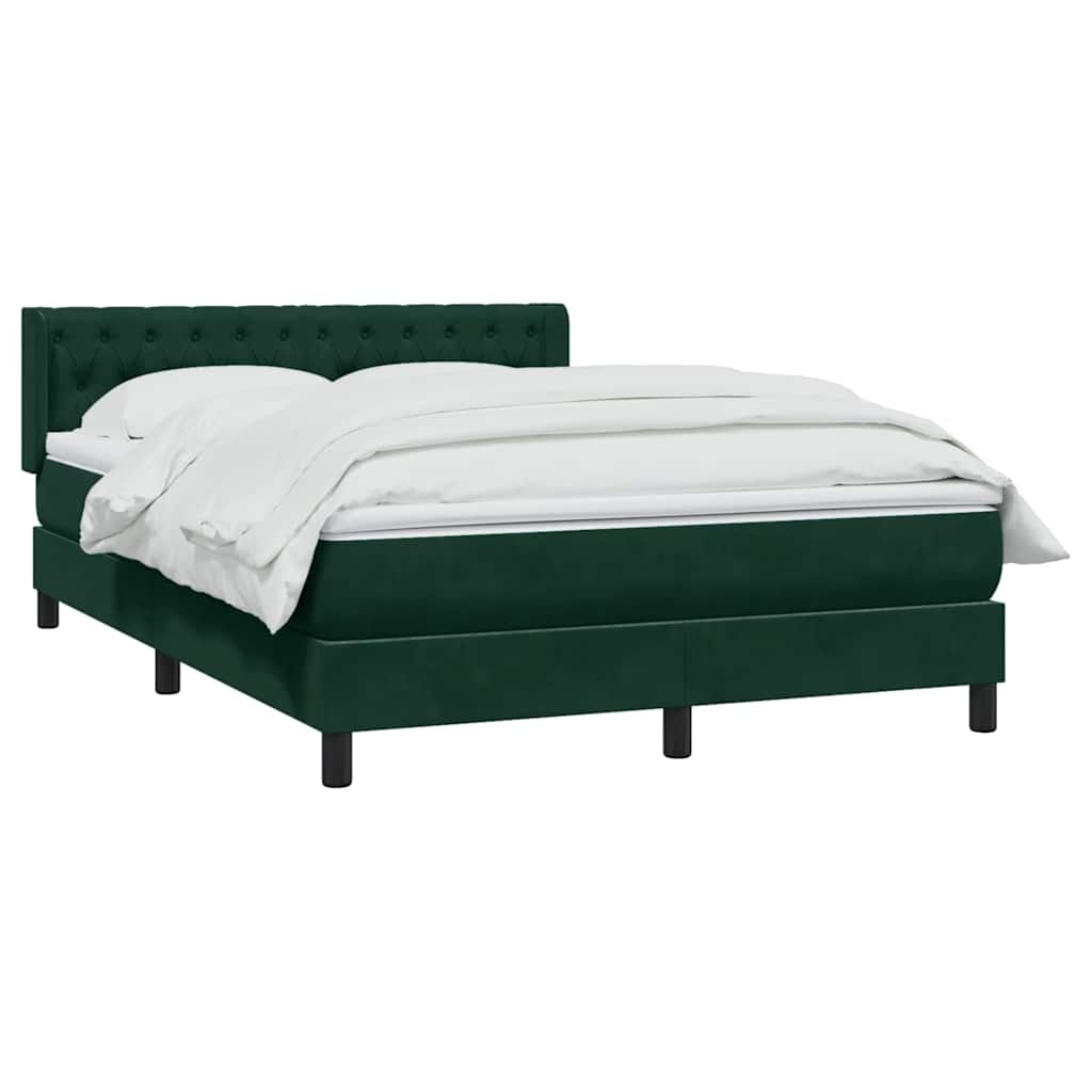 Giroletto a Molle con Materasso Verde Scuro 160x220 cm Velluto | homemem39