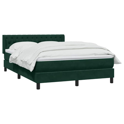 Giroletto a Molle con Materasso Verde Scuro 160x220 cm Velluto | homemem39
