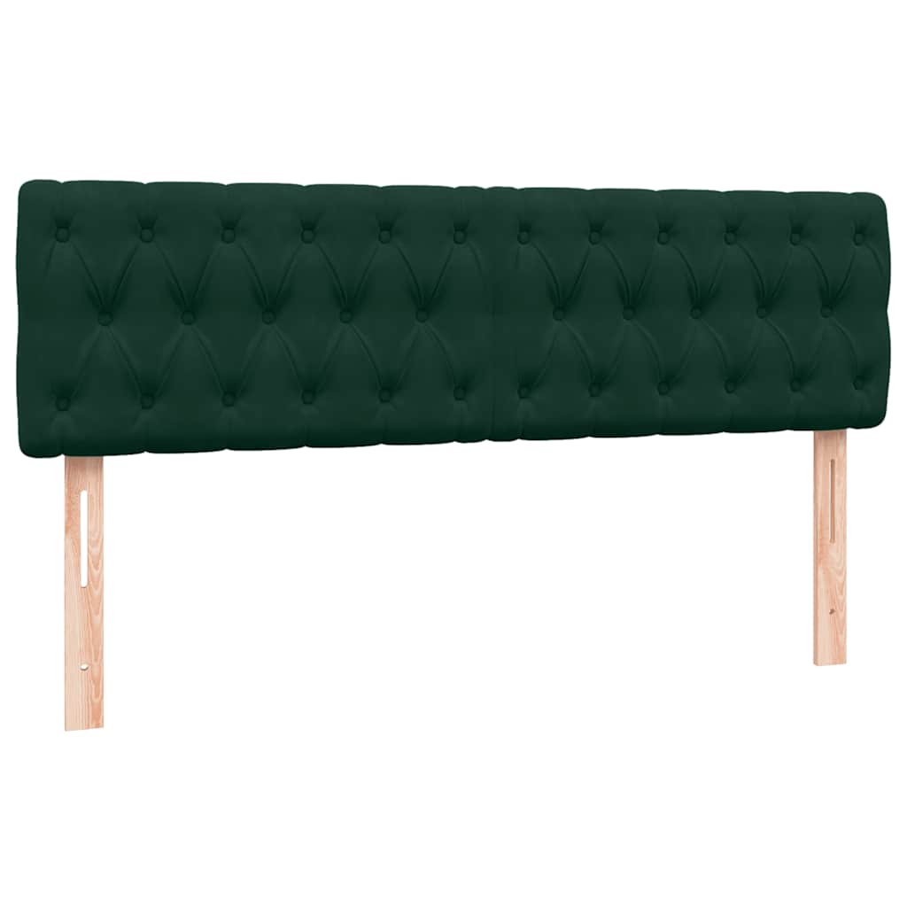 Giroletto a Molle con Materasso Verde Scuro 160x220 cm Velluto | homemem39