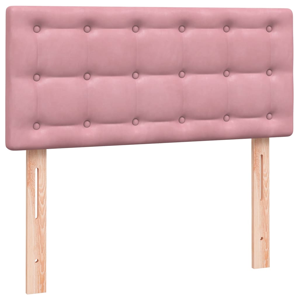Giroletto a Molle con Materasso Rosa 90x210 cm Velluto | homemem39