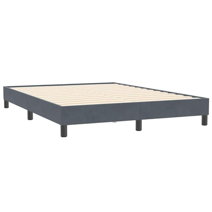 Giroletto a Molle con Materasso Grigio Scuro 160x210 cm Velluto | homemem39
