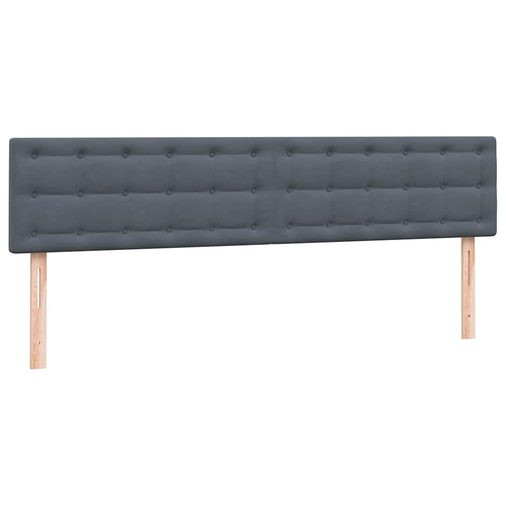 Giroletto a Molle con Materasso Grigio Scuro 180x210 cm Velluto | homemem39