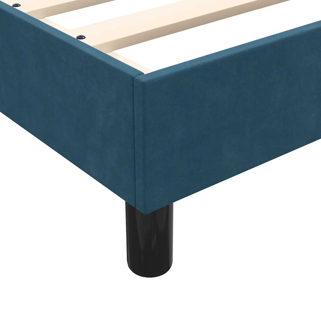 Giroletto a Molle con Materasso Blu Scuro 80x220 cm Velluto | homemem39