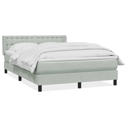 Giroletto a Molle con Materasso Grigio Chiaro 160x220cm Velluto | homemem39