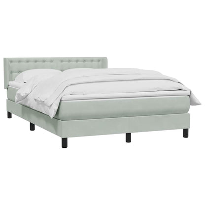 Giroletto a Molle con Materasso Grigio Chiaro 160x220cm Velluto | homemem39