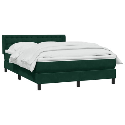 Giroletto a Molle con Materasso Verde Scuro 160x220 cm Velluto | homemem39