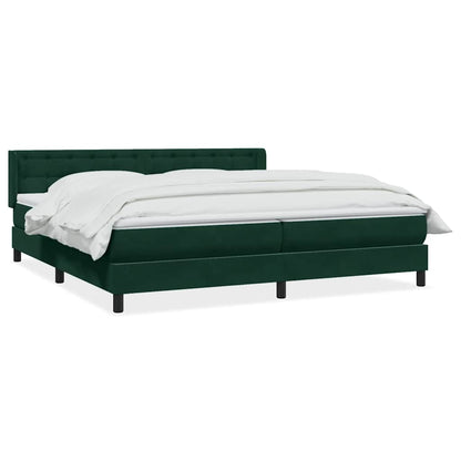 Giroletto a Molle con Materasso Verde Scuro 180x220 cm Velluto | homemem39
