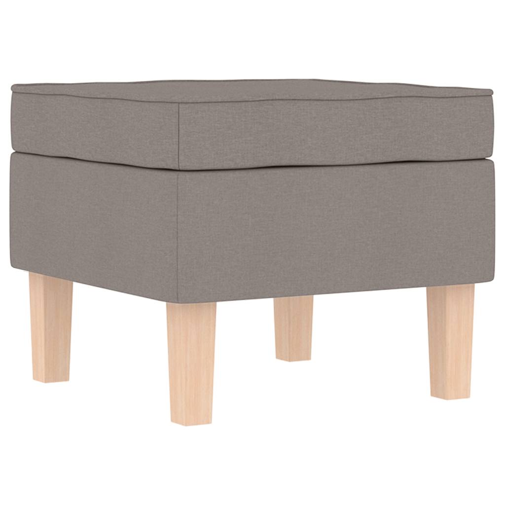 Poltrona a Dondolo con Poggiapiedi Tortora in Tessuto