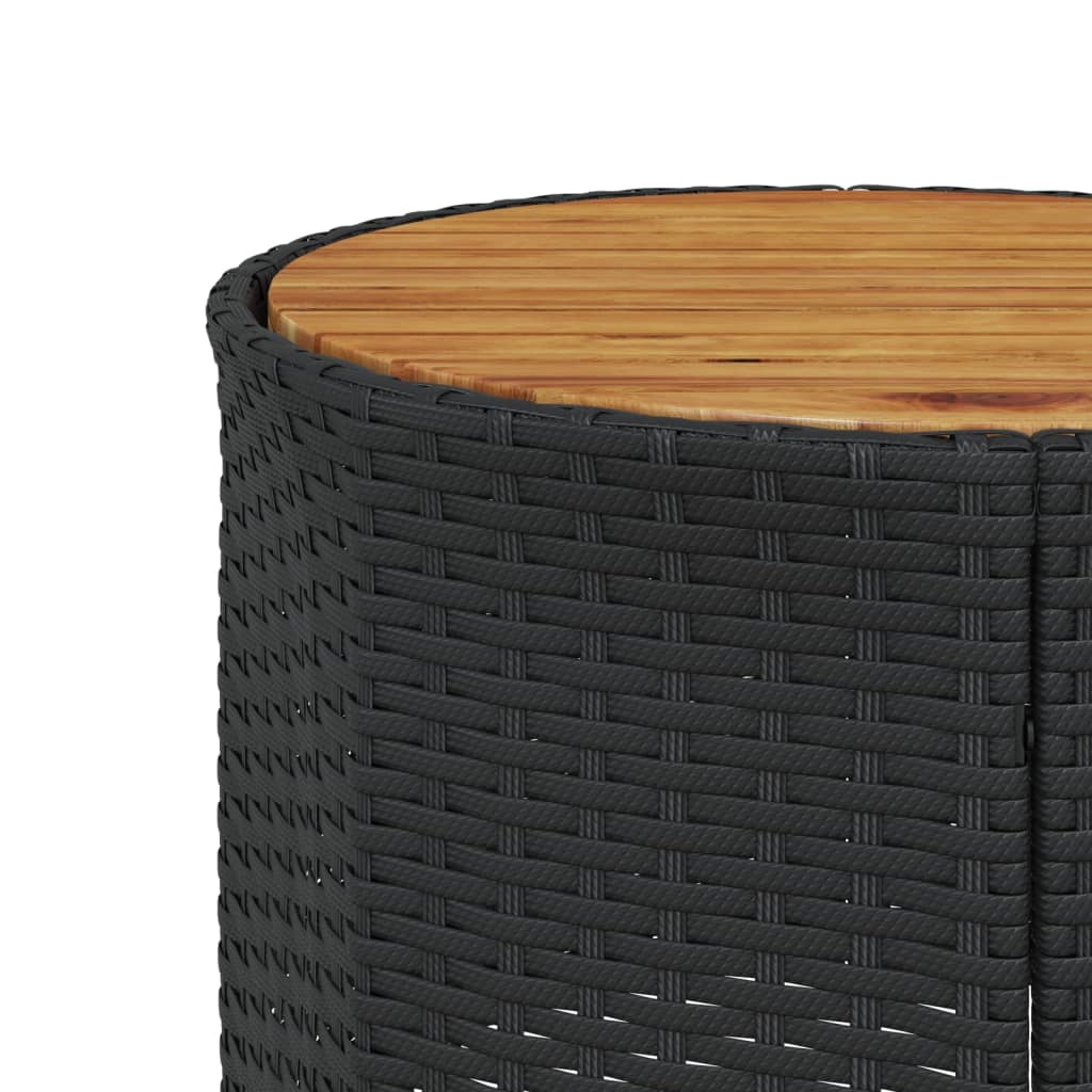 Divano Giardino Tavolo e Cuscini Semicircolare Nero Polyrattan | homemem39