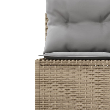 Divano da Giardino con Cuscini Circolare Beige in Polyrattan | homemem39