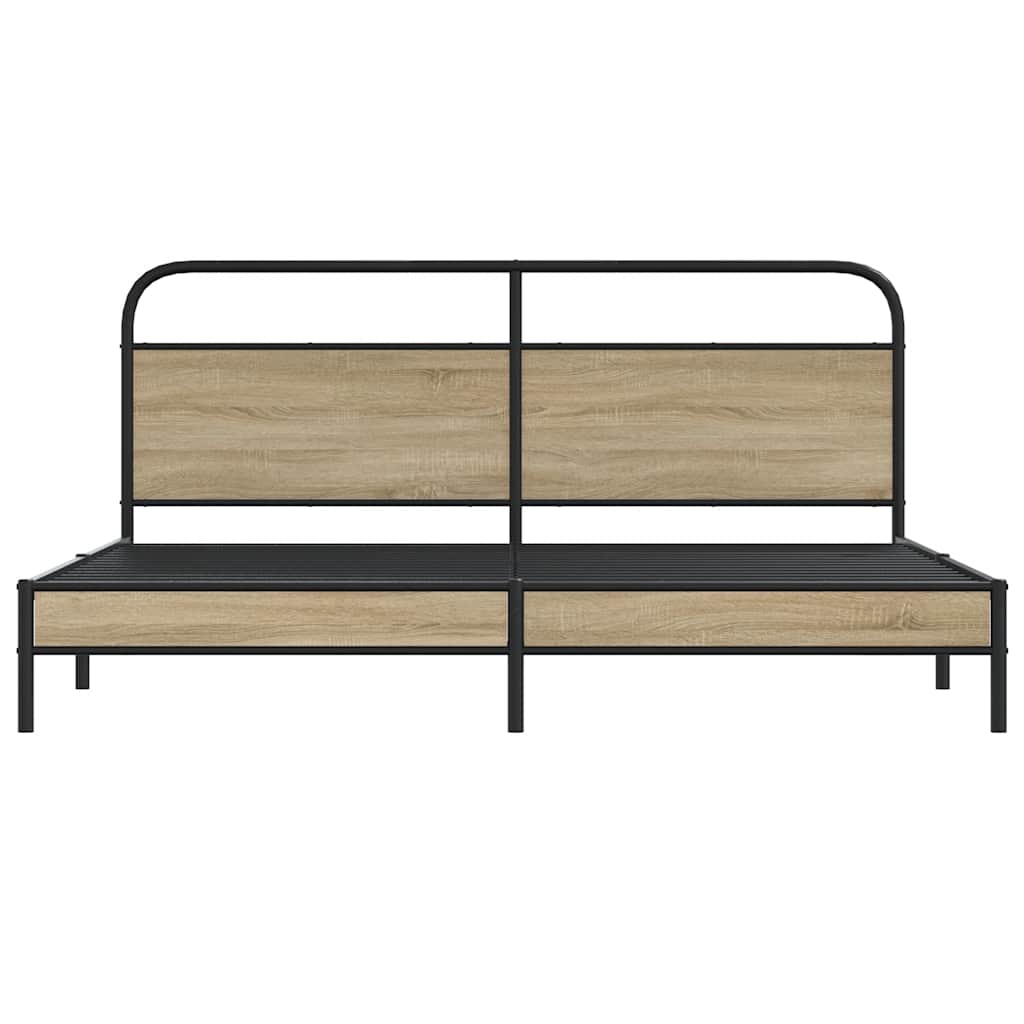 Giroletto senza Materaso in Metallo Rovere Fumo 200x200 cm