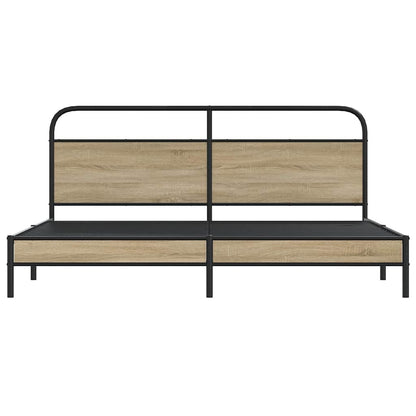 Giroletto senza Materaso in Metallo Rovere Fumo 200x200 cm