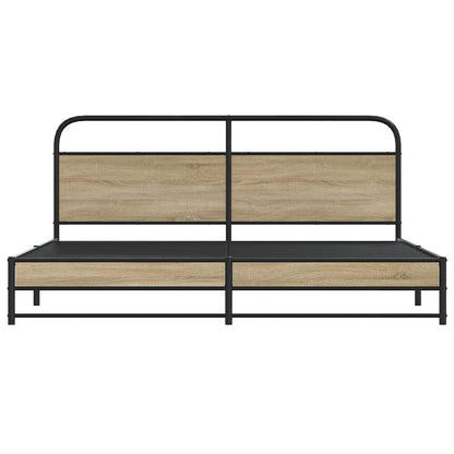 Giroletto senza Materaso in Metallo Rovere Fumo 183x213 cm