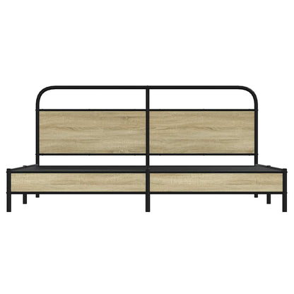 Giroletto senza Materaso in Metallo Rovere Sonoma 180x200 cm