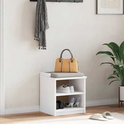 Panca da Corridoio SANDNES Bianca 45x40x50 cm in Legno di Pino | homemem39
