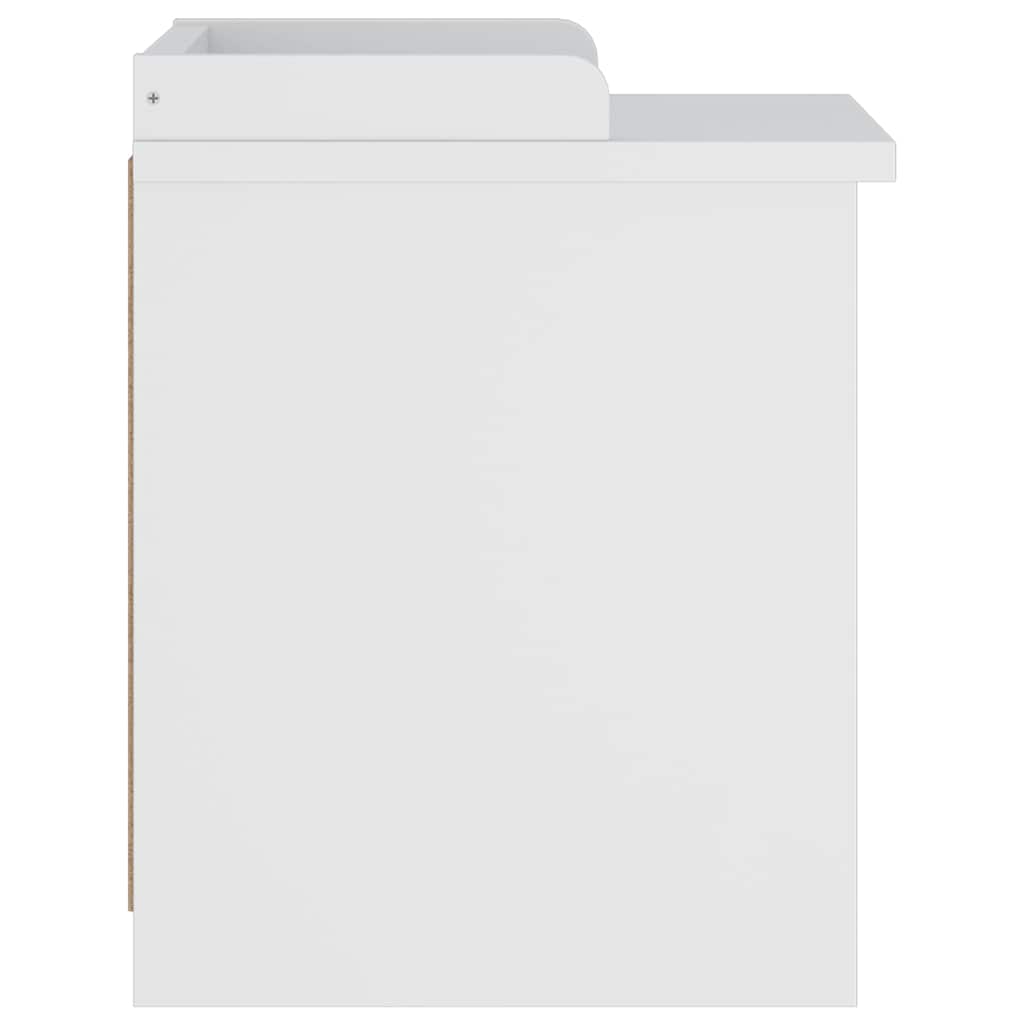 Panca da Corridoio SANDNES Bianca 45x40x50 cm in Legno di Pino | homemem39