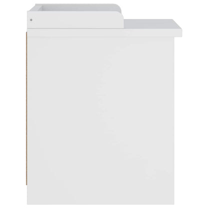 Panca da Corridoio SANDNES Bianca 45x40x50 cm in Legno di Pino | homemem39