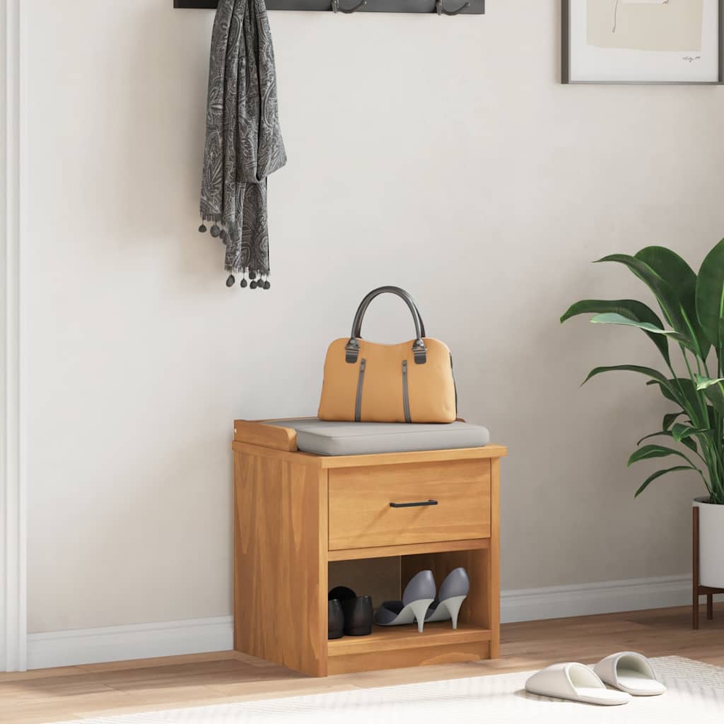 Panca da Corridoio SANDNES 45x40x50 cm Legno Massello di Pino | homemem39