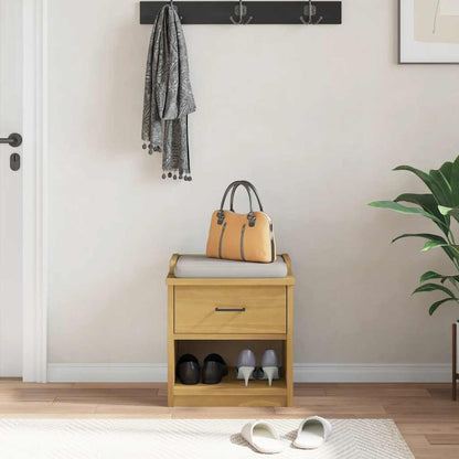 Panca da Corridoio SANDNES 45x40x50 cm Legno Massello di Pino | homemem39