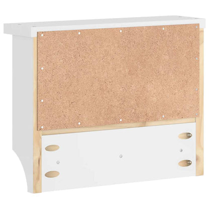 Appendiabiti da Parete SANDNES Bianco 45x12x35 cm Legno di Pino