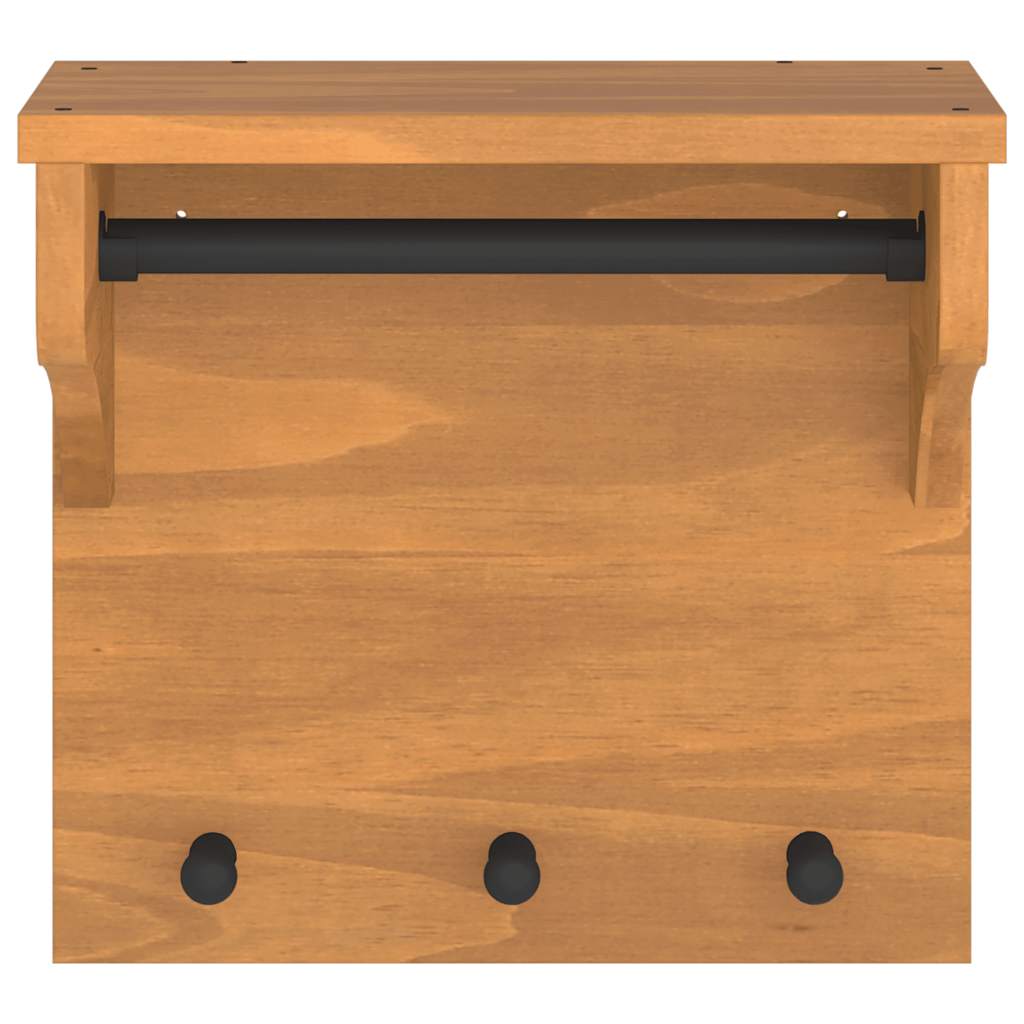 Appendiabiti da Parete SANDNES 43x30x42 cm in Legno di Pino