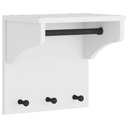 Appendiabiti da Parete SANDNES Bianco 43x30x42 cm Legno di Pino - homemem39