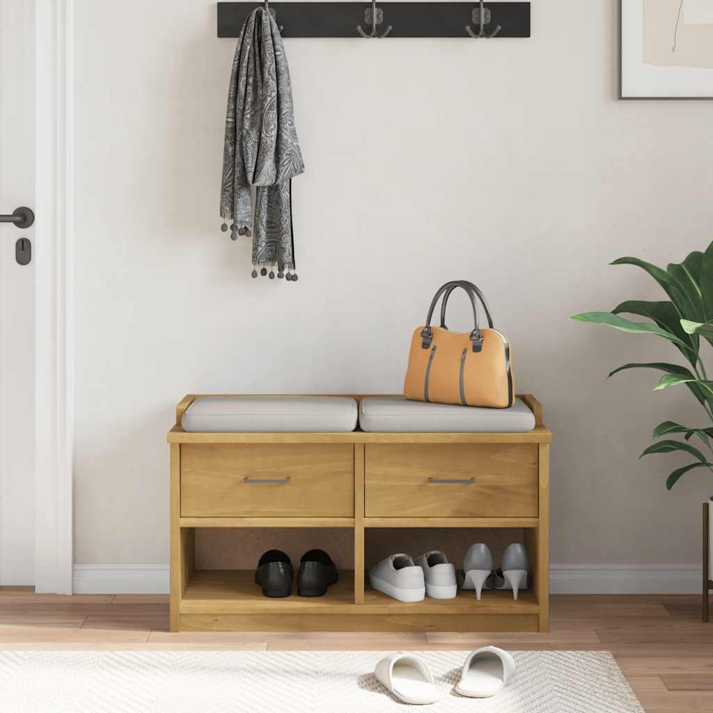 Panca da Corridoio SANDNES 87x40x50 cm Legno Massello di Pino | homemem39