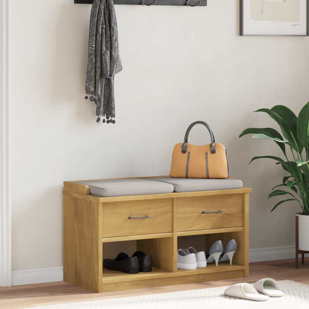 Panca da Corridoio SANDNES 87x40x50 cm Legno Massello di Pino | homemem39