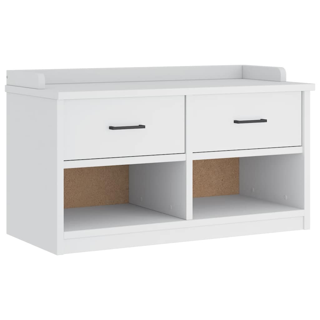 Panca da Corridoio SANDNES Bianca 87x40x50 cm in Legno di Pino | homemem39