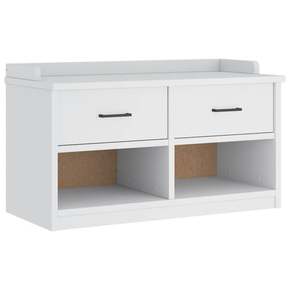 Panca da Corridoio SANDNES Bianca 87x40x50 cm in Legno di Pino | homemem39