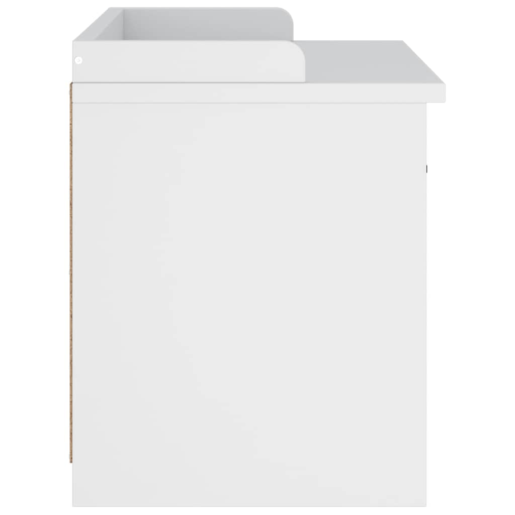 Panca da Corridoio SANDNES Bianca 87x40x50 cm in Legno di Pino | homemem39