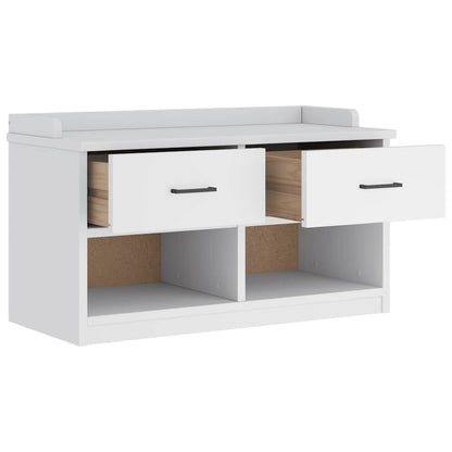Panca da Corridoio SANDNES Bianca 87x40x50 cm in Legno di Pino | homemem39
