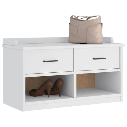 Panca da Corridoio SANDNES Bianca 87x40x50 cm in Legno di Pino | homemem39