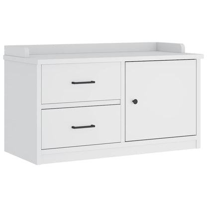 Panca da Corridoio SANDNES Bianca 87x40x50 cm in Legno di Pino | homemem39