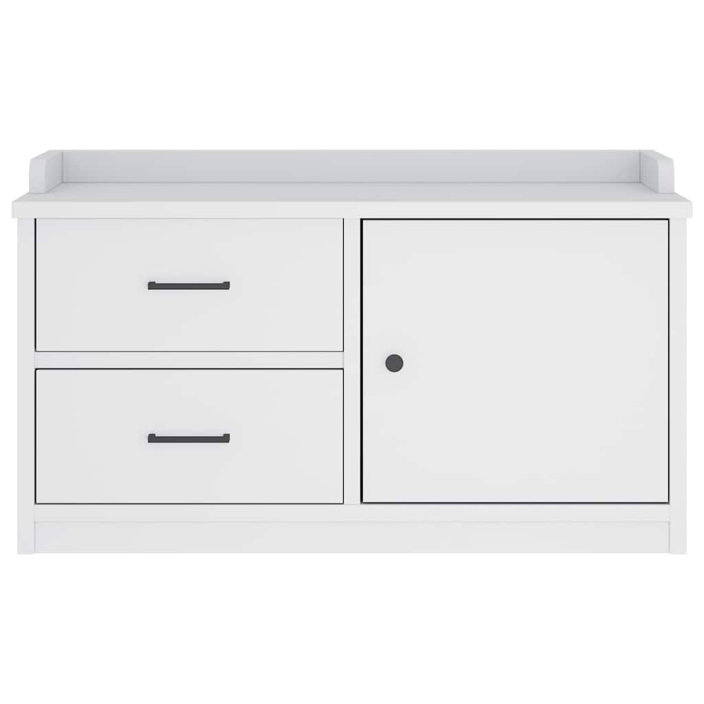 Panca da Corridoio SANDNES Bianca 87x40x50 cm in Legno di Pino | homemem39