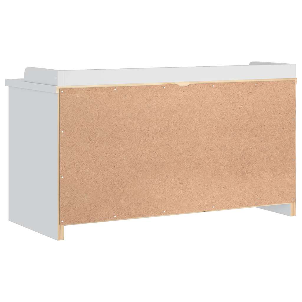 Panca da Corridoio SANDNES Bianca 87x40x50 cm in Legno di Pino | homemem39