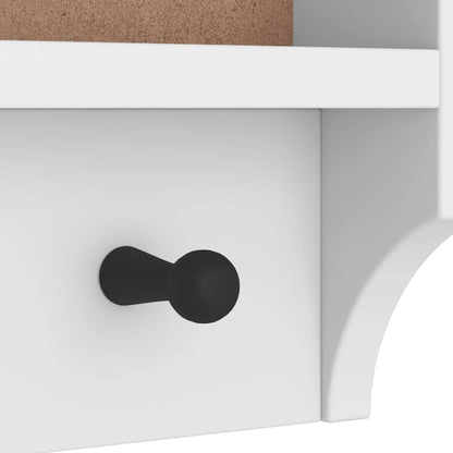 Appendiabiti da Parete SANDNES Bianco 87x12x35 cm Legno di Pino