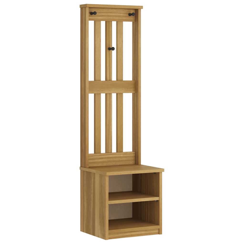 Albero da Ingresso SANDNES 45x40x159,5 cm in Legno di Pino | homemem39