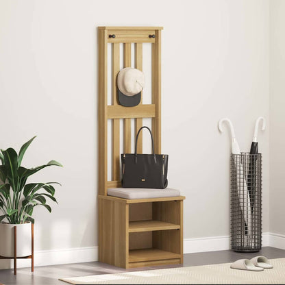 Albero da Ingresso SANDNES 45x40x159,5 cm in Legno di Pino | homemem39