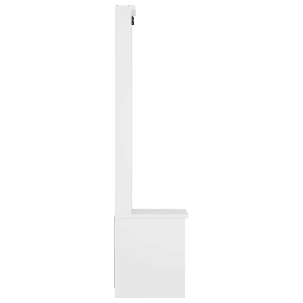 Albero da Ingresso SANDNES Bianco 45x40x159,5 cm Legno di Pino | homemem39
