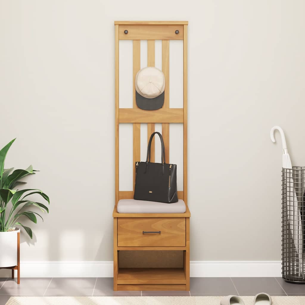 Albero da Ingresso SANDNES 45x40x159,5 cm in Legno di Pino | homemem39