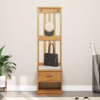 Albero da Ingresso SANDNES 45x40x159,5 cm in Legno di Pino | homemem39