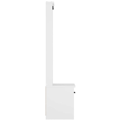 Albero da Ingresso SANDNES Bianco 45x40x159,5 cm Legno di Pino | homemem39