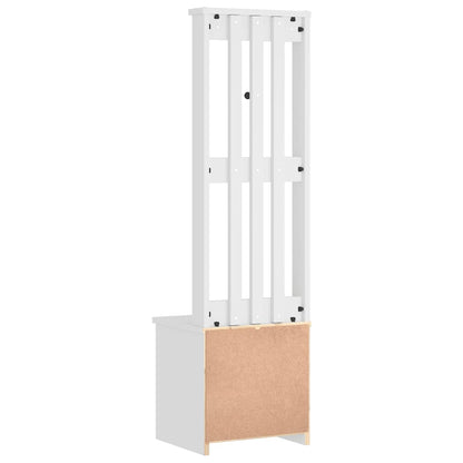 Albero da Ingresso SANDNES Bianco 45x40x159,5 cm Legno di Pino | homemem39