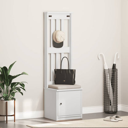 Albero da Ingresso SANDNES Bianco 45x40x159,5 cm Legno di Pino | homemem39