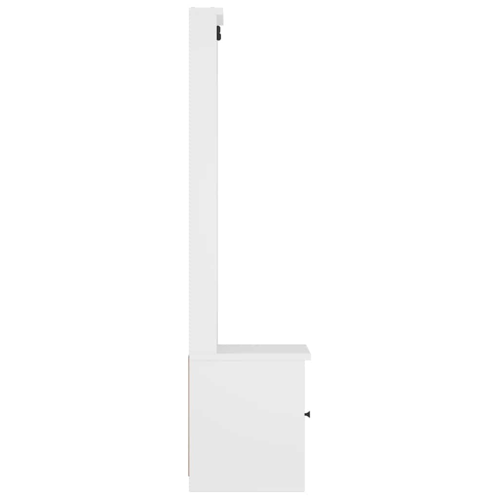 Albero da Ingresso SANDNES Bianco 45x40x159,5 cm Legno di Pino | homemem39