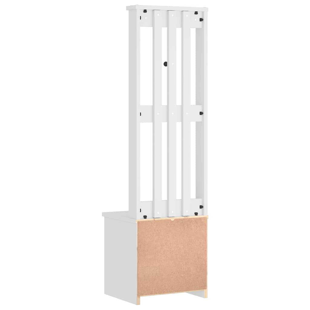Albero da Ingresso SANDNES Bianco 45x40x159,5 cm Legno di Pino | homemem39